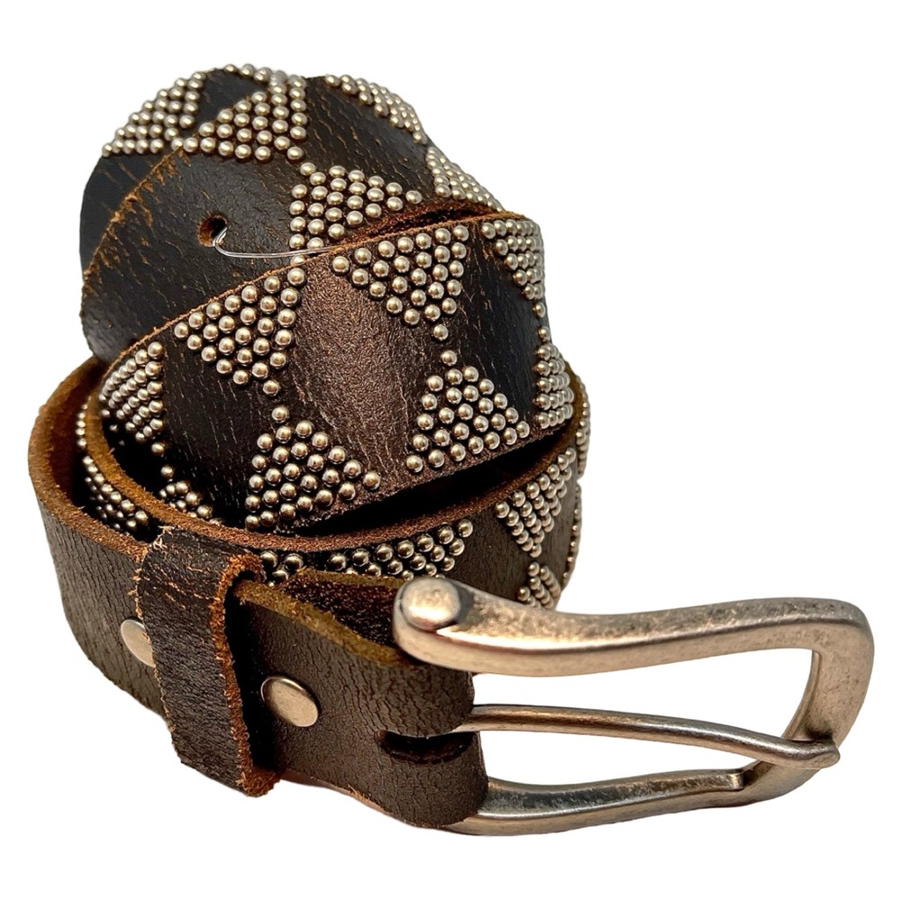 Leather Island by Bill Lavin Studded Leather Belt – Size 38 – NWT